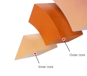 The outer and the inner core of the earth